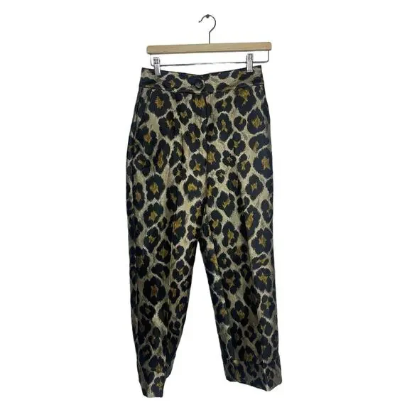 Sezane Leopard Print Damon Trousers - Picture 3 of 7